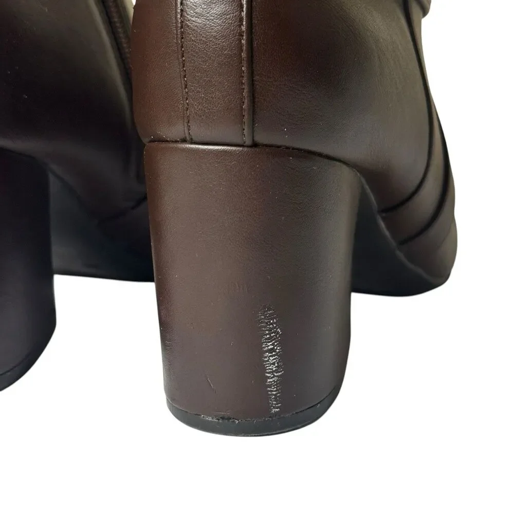 Kelly & Katie Women’s Flomis Bootie Brown‎ Synthetic Leather Size 9 Professional